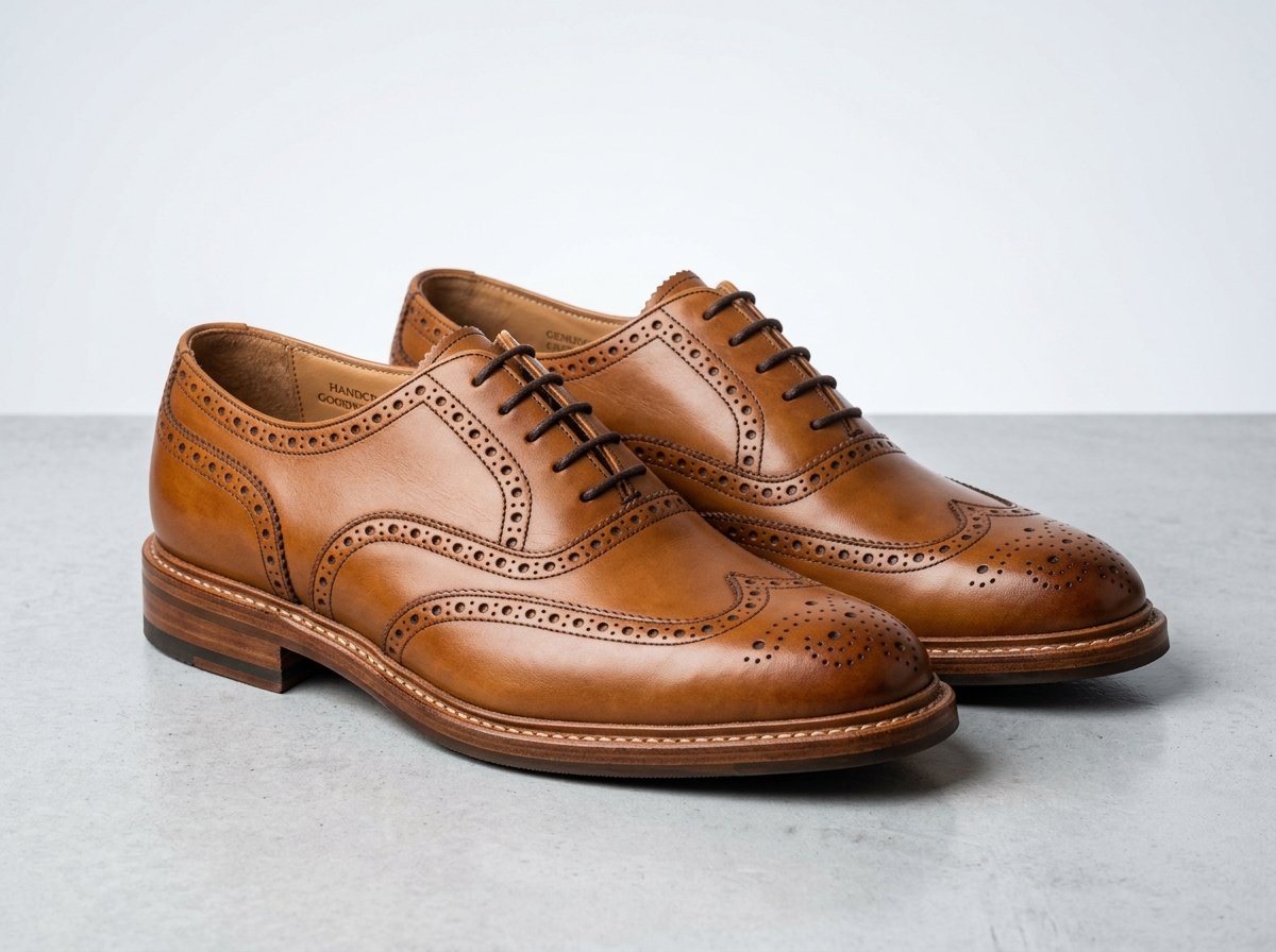 Full-Grain Oxford Brogue Leather Shoes